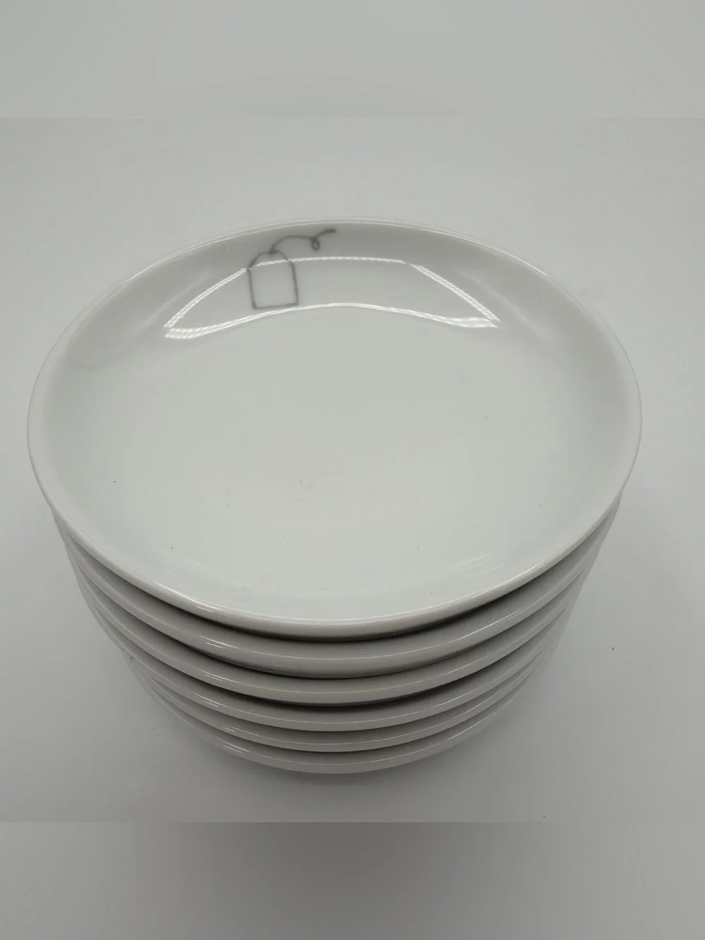 Crate & Barrel KAHLA Germany Tea Bag Holders White Porcelain 4” Set of 6